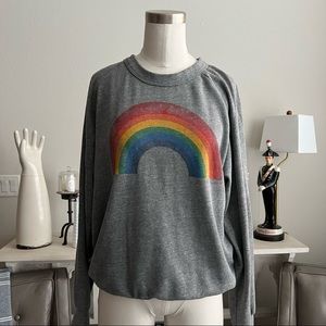 Aviator Nation Rainbow Graphic Crewneck